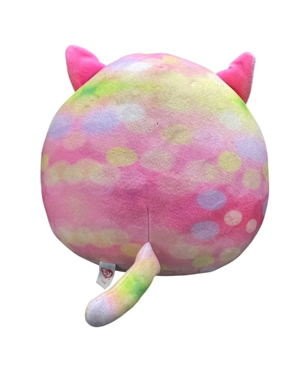 Ty Beanie Boos Kiki Cat Plush 8” Pink Multicolor Stuffed Animal With Big Eyes